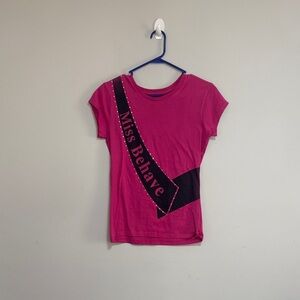 Miss Behave Magenta Kids T-Shirt